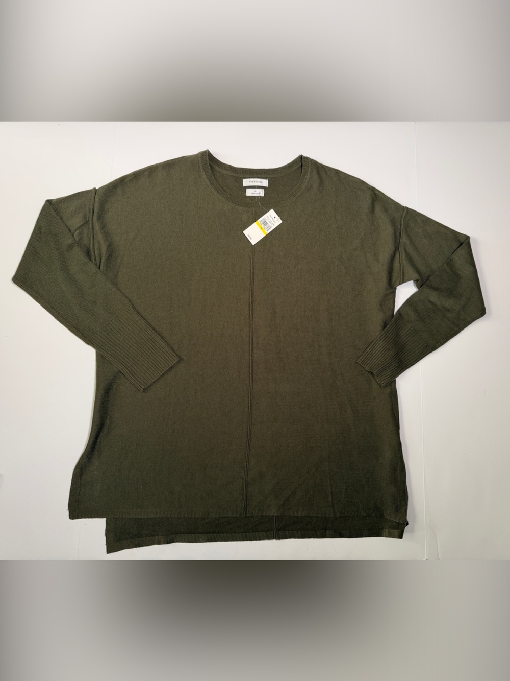 Van Heusen Olive Army Green Women's Crewneck Sweater NWT MED Fall Winter Tunic